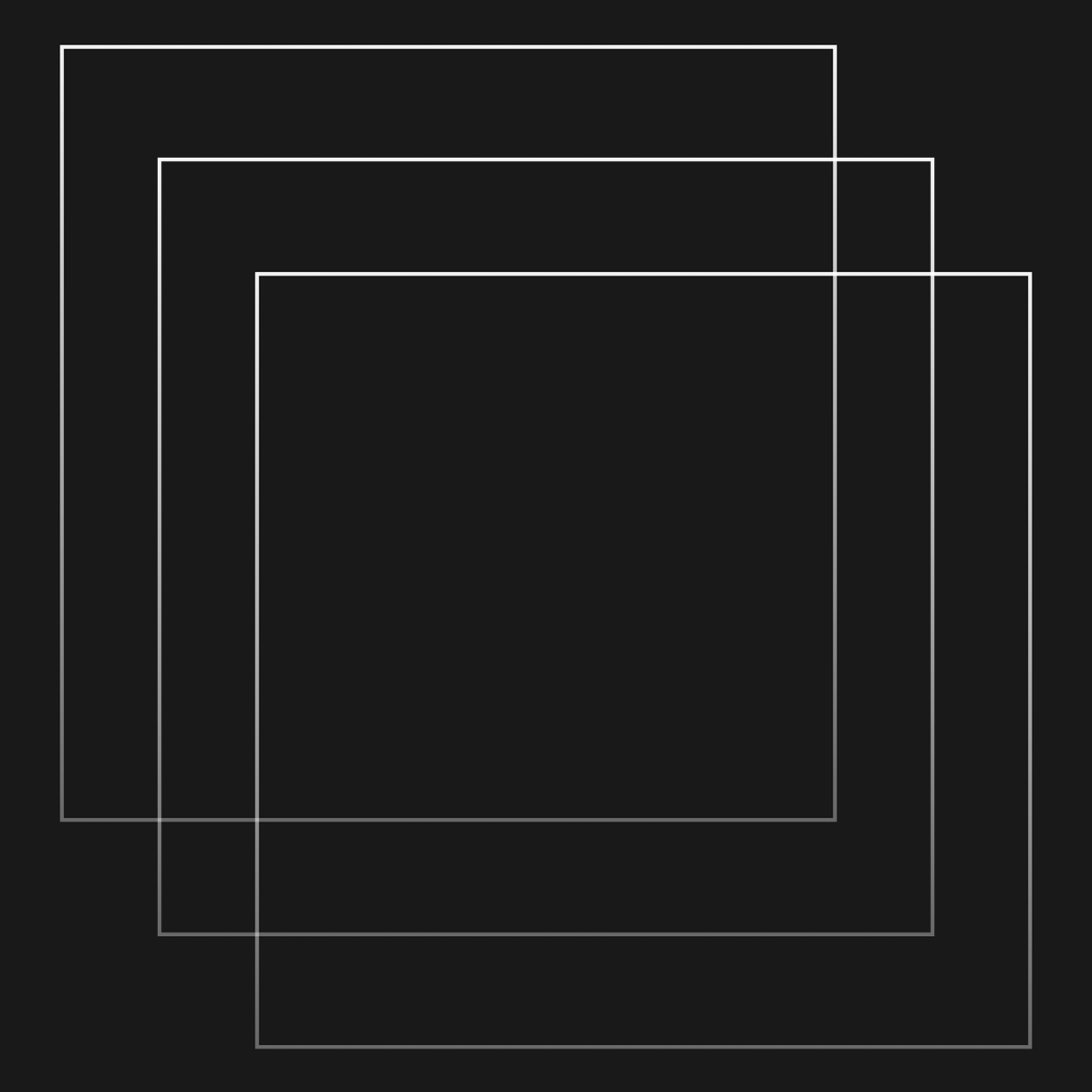 Abstract square background with three overlapping squares.